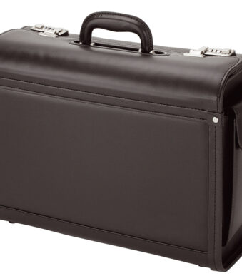 Alassio Pilotenkoffer ´GENOVA´, imetatieleer, zwart