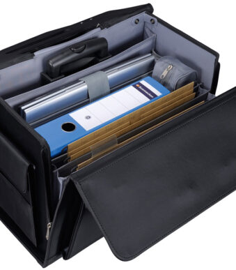 Alassio pilotenkoffer 'ROCCA II', microvezel, zwart