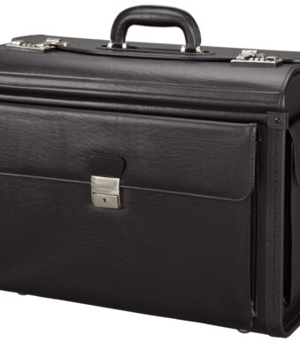 Alassio Pilotenkoffer ´VICENZA´, imitatieleer, zwart