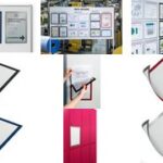 Durable Infokader Zelfklevend Magnetic Donker blauw A3