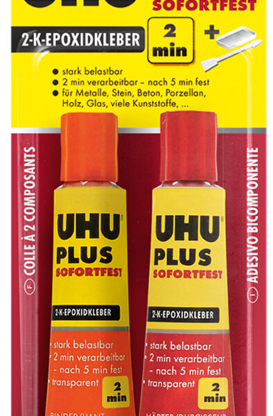 UHU 2-componentenlijm PLUS snelhechtend, 35 g in tube