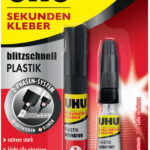 UHU secondenlijm bliksemsnel PLASTIC, 3 ml + 2 g