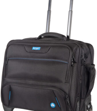 STOP Business notebook-trolley RPET BORNEO, zwart