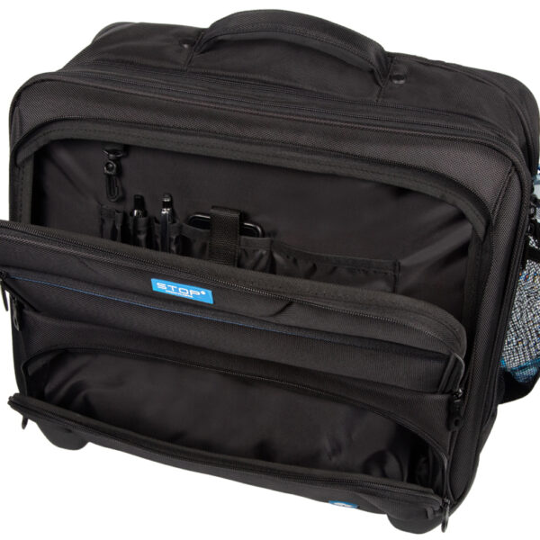 STOP Business notebook-trolley RPET BORNEO, zwart