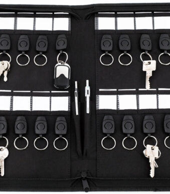 STOP sleutelmap RPET LUZON, A4, voor 28 sleutels, antraciet