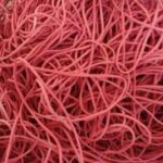 dm-folien elastieken in zak, rood, 100 mm, 1.000 g.