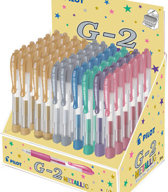PILOT gel-roller G2 07 METALLIC, 0,32 mm, kleuren assorti, 60 stuks in display