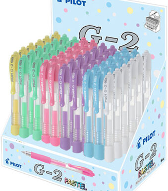 PILOT gel-roller G2 07 PASTELL, 0,32 mm, kleuren assorti, 60 stuks in display