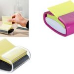 Post-it Z-Notes dispenserr, zwart/transparant, gevuld
