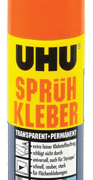 UHU Lijmspray, permanent, transparant, 200 ml