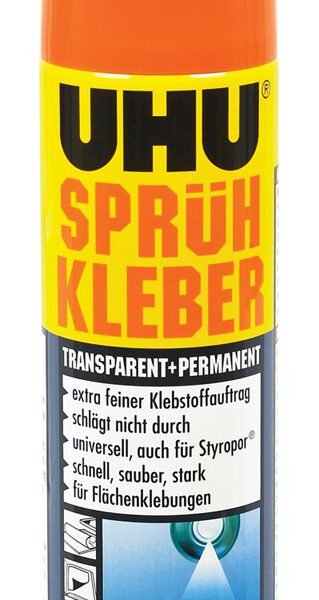 UHU Lijmspray, permanent, transparant, 500 ml
