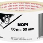 NOPI schilders crêpe schilderstape papier, 50 mm x 50 m, beige