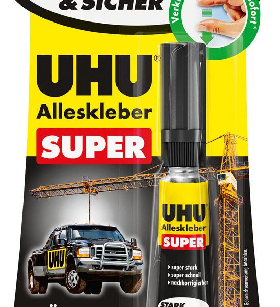 UHU alleslijm SUPER Strong & Safe, 7 g, op blister