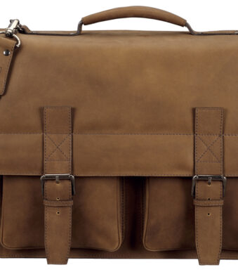 Alassio Schoudertas ´EARL´, leer, lichtbruin