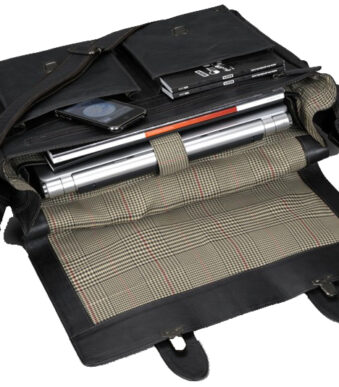 PRIDE&SOUL Schoudertas ´TANK´, leer, donkerbruin