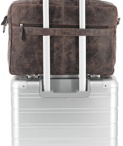 PRIDE&SOUL notebook-tas RAILEY, leer, bruin