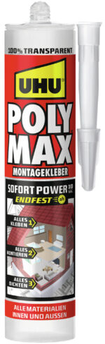 UHU montagelijm POLYMAX DIRECT POWER EINDVAST TRANSPARANT