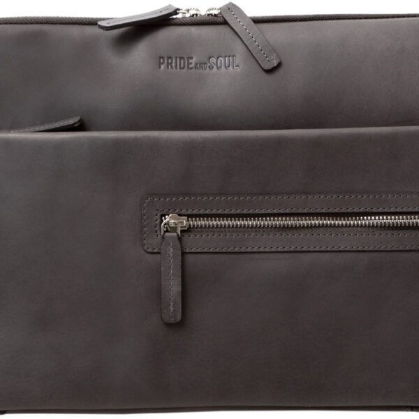 PRIDE&SOUL schrijfmap TERRA, A4, leer, grijs