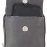 PRIDE&SOUL Smartphone-schoudertas LORIS, leer, grijs