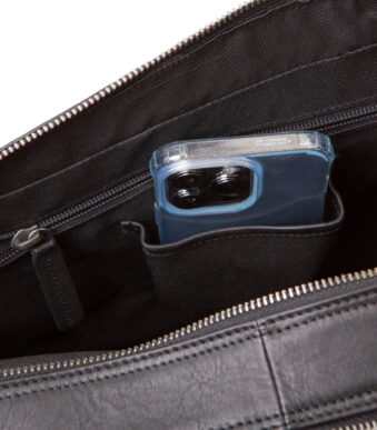 PRIDE&SOUL Business notebook-tas NOMAD, leer, zwart