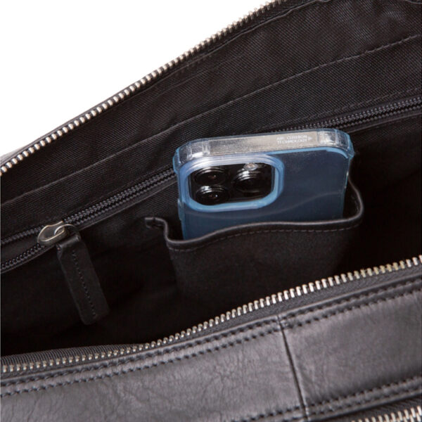 PRIDE&SOUL Business notebook-tas NOMAD, leer, zwart