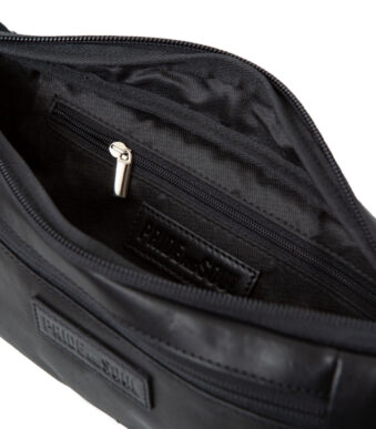 PRIDE&SOUL gordeltas/heuptas STREET, leer, zwart