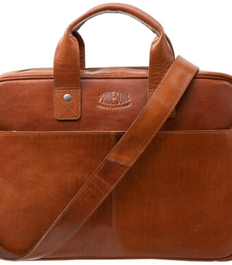 PRIDEenSOUL Notebook-tas SURPRISE, leer, cognac