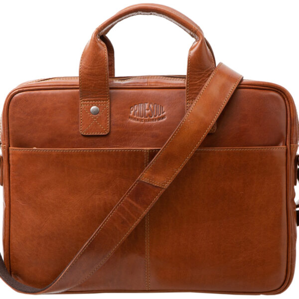 PRIDEenSOUL Notebook-tas SURPRISE, leer, cognac