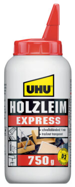 UHU houtlijm Express D2, oplosmiddelvrij, 750 g fles