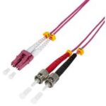 LogiLink LWL Patchkabel, LC-Duplex - 2 x ST, OM4, 15,0 m