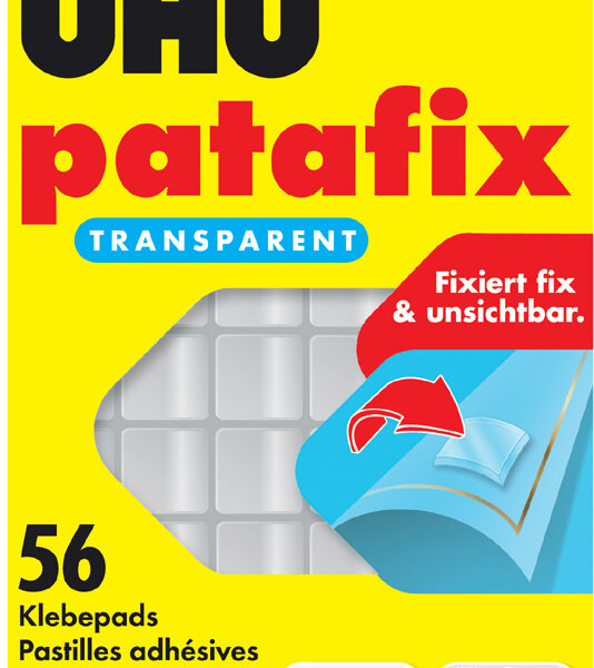 UHU lijmpads patafix, niet permanent hechtend, transparant