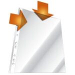 DURABLE brochurehoes, A4, boven en geponste kant open, PP