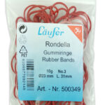 Läufer RONDELLA elastieken in zak - 10 g, 20 mm, rood