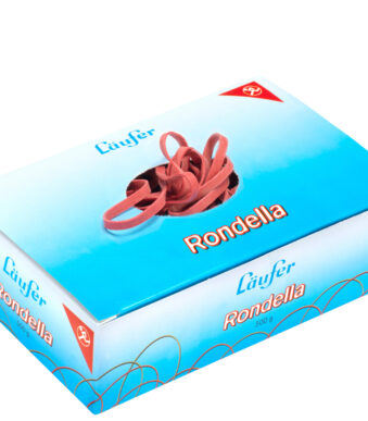 Läufer elastieken RONDELLA in doos - 500 g, 100 x 5 mm, rood