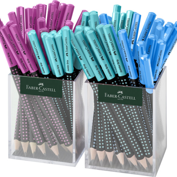 FABER-CASTELL potloden Jumbo GRIP TWO TONE, 2 kokers à 72 stuks