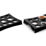 CEP bekerdrager, voor 11 bekers, zwart, van polystyrol