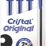 BIC balpen Cristal Original, blauw, 4 stuks in doos