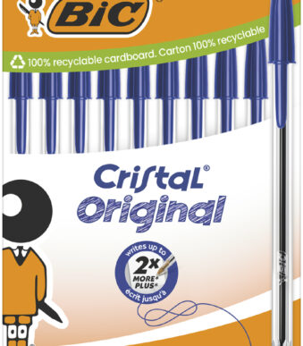 BIC balpen Cristal Original, blauw, 10 stuks in doos