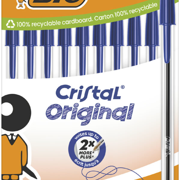 BIC balpen Cristal Original, blauw, 10 stuks in doos