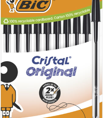 BIC balpen Cristal Original, zwart, 10 stuks in doos
