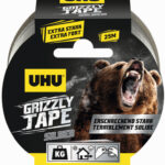 UHU PE-weefseltape / weefselplakband GRIZZLY TAPE, zilver, 49 mm x 25 m