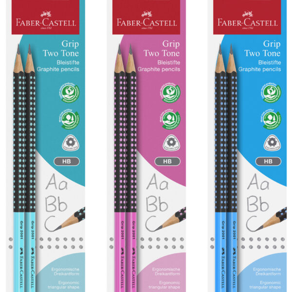 FABER-CASTELL potlood GRIP 2001 TWO TONE,HB, 2 mm, blisterkaart