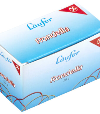 Läufer elastieken RONDELLA in doos - 50 g, 80 x 4 mm, rood
