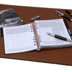 Alassio schrijfonderlegger, echt leer, cognac, 650 x 450 mm