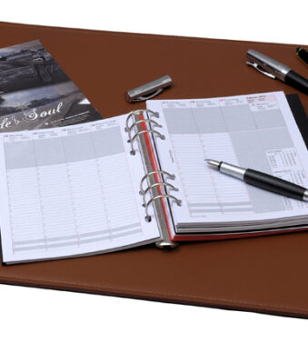 Alassio schrijfonderlegger, echt leer, cognac, 650 x 450 mm