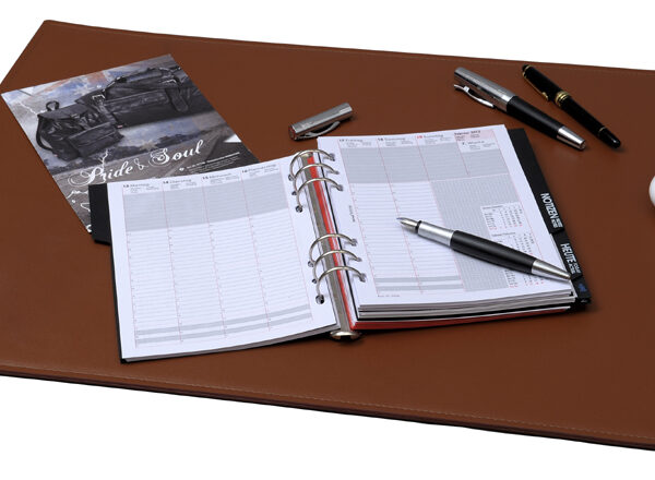 Alassio schrijfonderlegger, echt leer, cognac, 650 x 450 mm