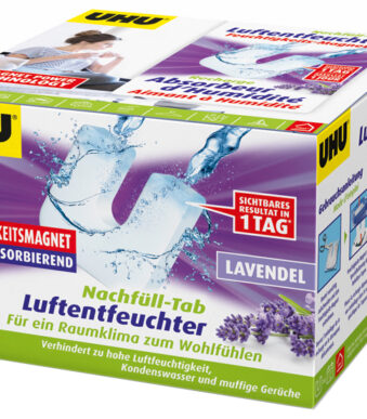 UHU navulling LAVENDEL voor vochtvreter / luchtontvochtiger, 2 x 450 g