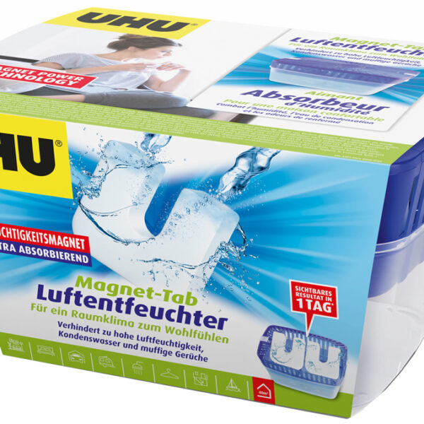 UHU vochtvreter / luchtontvochtiger Vochtmagneet, 2 x 450 g