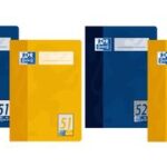 Oxford octaafboekje DIN A6, geruit, 90 g/m2, 32 vel, kleuren assorti in geel en donkerblauw