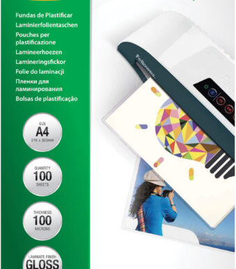 Fellowes lamineerhoes, DIN A4, glanzend, 200 mic, 100 st.
